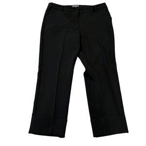 TRISISTO Straight Leg Large Cuffed Black Trouser Size 14